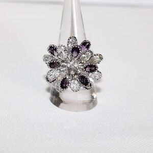 ☃️ 2/$18 Ring, Clear & Purple Glass